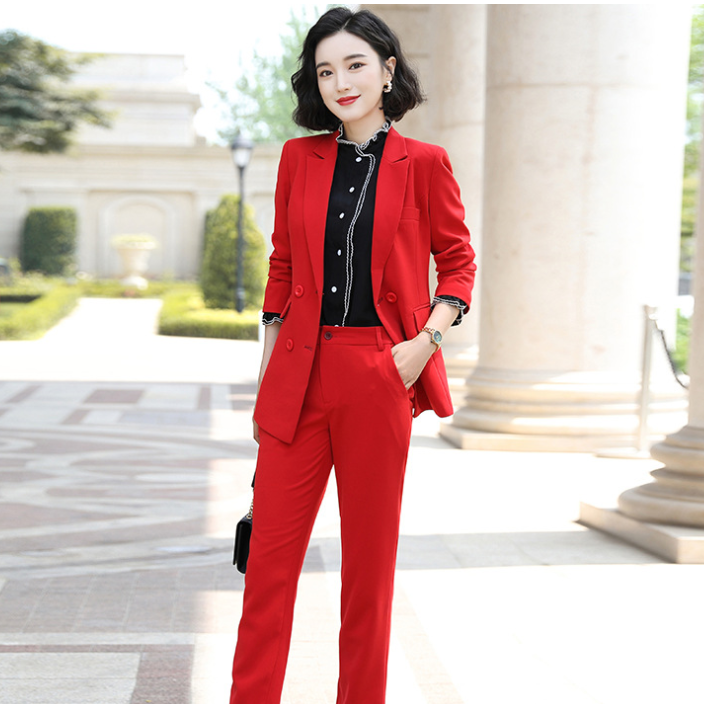 Red(Wide leg pants)