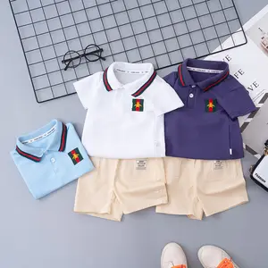 Nieuwe Zomer Kinderkleding Jongens Kostuum Sets Korte Mouw T-Shirt + Korte Broek Sportpak 1 2 3 4 5 Jaar Oude Kinderen Kleding Jongen Sets