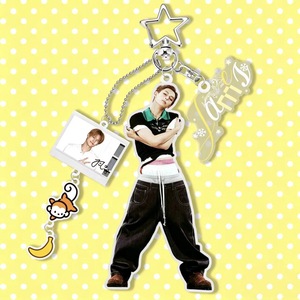 พวงกุญแจอะคริลิคพิมพ์ลายเอง สินค้าของเหล่าเซเลบริตี้เกาหลี สำหรับผู้ชาย ตกแต่งโทรศัพท์มือถือ - Product Image 4