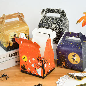 กล่องใส่ลูกกวาดกระดาษลายฮาโลวีนกระเป๋าใส่ของขวัญแบบพกพาสำหรับตกแต่งปาร์ตี้ฮาโลวีน - Product Image 2