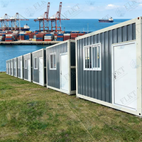 Maison conteneur pliable modulaire préfabriquée, résistante aux tremblements de terre, avec structure en acier galvanisé écologique FLKT