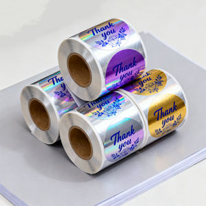 Adesivo per etichette termiche con Laser olografico arcobaleno da 40mm con etichetta circolare colorata adesiva - Product Image 3