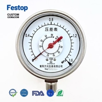 Festop Origin Factory High Accuracy Dual Port Differential Pressure Gauge CY100BWK for Industrial Use Reliable and Durable