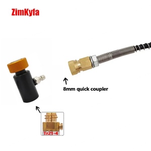 Adaptateur de remplissage de bouteille de CO2 SodaStream, station de remplissage, manomètre 2000 PSI, tuyau de 50 cm, laiton noir + or, garantie 1 an - Product Image 6