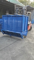 Bac de recyclage industriel pour déchets et rebuts avec benne basculante pour chariot élévateur, bac de stockage robuste et rayonnages et étagères de stockage de conteneurs