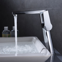 Robinet de lavabo moderne en laiton de luxe à un seul robinet, vente directe d'usine pour hôtels