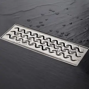 30 см анти-запах дизайн бетонная плитка вставка из нержавеющей стали ванная комната линейный трап