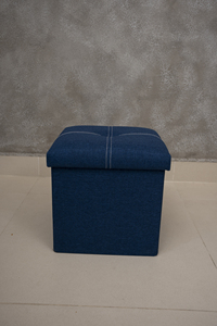 Modern <b>Stool</b> Living Room Furniture <b>Storage</b> Box Fabric Stainless Steel Bamboo Highest Quality Sample Available <b>Stools</b> Counter - Product Image 5