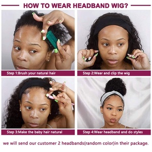 FH Personalizado Peluca de cabello humano Diadema Peluca rizada Cabello humano Remy Virgen Pelucas brasileñas - Product Image 3