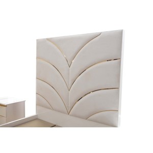 Factory Outlet Simple New Design Bedroom Furniture Queen Size Up-holstered <b>Bed</b> - Product Image 5