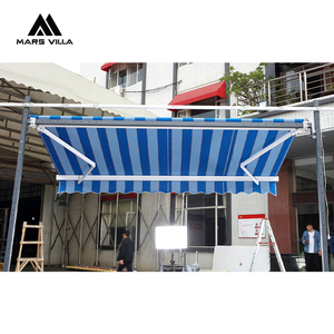 Mars Villa - Brazos Retráctiles de Aluminio para Toldo con Control Remoto, Lona con Recubrimiento PA, Protección Solar para Patio Exterior, Componentes de Hardware - Product Image 3