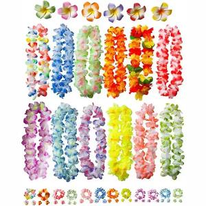 Prêt à Expédier Mix Designs Coloré Hawaïen Leis Collier Guirlande de Fleurs pour la Décoration d'Activités - Product Image 6