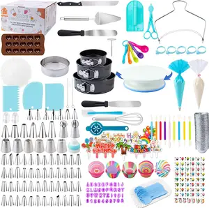 Wholesale 655 pcs Cake Decorating Kits cake decoration tools Rotating Turntable For Beginners And Cake Lovers