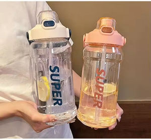 Nueva Botella <span class=keywords><strong>de</strong></span> Agua Deportiva Grande <span class=keywords><strong>de</strong></span> 2L <span class=keywords><strong>con</strong></span> Pajita Moderna, Portátil, Simple, a Prueba <span class=keywords><strong>de</strong></span> Fugas, Resistente a Caídas, Diseño Moderno - Product Image 3