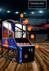 Máquina de Baloncesto de Lujo para Interiores, Operada con Monedas, para Parques de Diversiones, Máquina de Juego de Baloncesto Callejero - Product Image 5