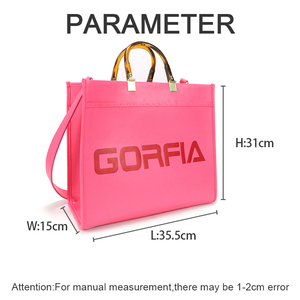 Bolso de mano de cuero PU de lujo para mujer <span class=keywords><strong>Marc</strong></span>, cierre de cremallera, portátil, con logotipo personalizado, gran capacidad, bolso de oficina con letras/ - Product Image 2