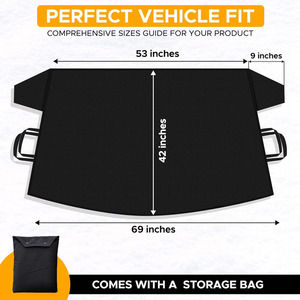 Housse de protection universelle pour pare-<span class=keywords><strong>brise</strong></span> de berline en tissu Oxford 600D ultra-résistant avec sangles antivol pour glace, neige, voiture, SUV, camion - Product Image 4