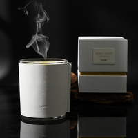 Décoration intérieure haut de gamme Design personnalisé Emballage de boîte-cadeau en cuir de luxe Bougies parfumées en cire de soja faites à la main