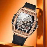 Montre de sport tendance pour homme ONOLA, montre à quartz multifonctionnelle, bracelet en cuir de vachette, étanche, commande en gros auprès du fabricant ON6819