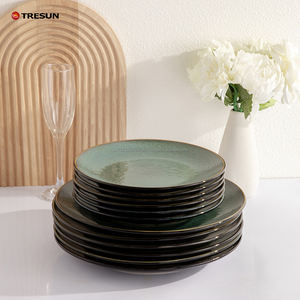 Luxury 16-Piece Eco Friendly Modern Luxury Stoneware Blue Ceramic Dinnerware <b>Set</b> for Hotel Wedding Catering Factory Direct - Product Image 3