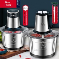 Hachoir à viande électrique multifonctionnel en acier inoxydable 300W 3L de capacité pour usage domestique et commercial, idéal pour les aliments complémentaires pour bébés