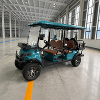Voiturette de golf électrique 6 places la plus vendue, 72V 100AH, batterie au plomb, autonomie 100KM, navette pour passagers, idéale pour les communautés et campus, certifiée CE