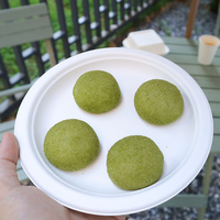 Plateau en pulpe de bagasse de canne à sucre compostable de 8 pouces, jetable, biodégradable, respectueux de l'environnement, pour la restauration