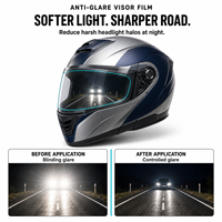 Film imperméable pour casque de moto en matériau PET, offrant une protection contre la pluie pour une conduite sécurisée et une visibilité élevée