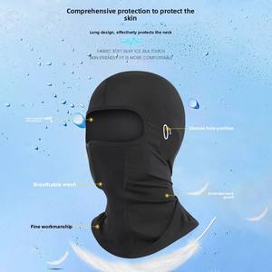 Ruidong <span class=keywords><strong>Cross</strong></span>-Border Cycling Sun-Protective Motorcycle Full-Face Ice Silk Helmet Inner Liner UV-Proof Head Cover Face Mask Model - Product Image 3