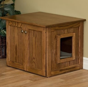 Meuble pour litière pour chat (Armoire en bois massif) - Product Image 5