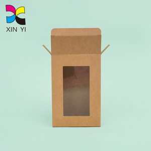 Factory kraft paper boxes for home made soap with window/custom soap paper box