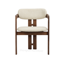 Chaises de salle à manger modernes en bois massif de noyer, fauteuils durables rembourrés en bois de frêne pour la maison, l'hôtel, le café et le restaurant (vente en gros)