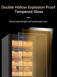 Электрический шкаф для сигар, Wi-Fi, с блокировкой отпечатков пальцев, 360 °, воздушное охлаждение, Постоянная Влажность, температура, шкаф для сигар - Product Image 4
