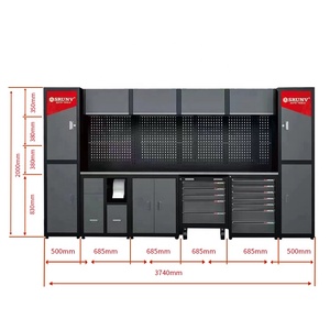 Étagère murale à trous pour outils lourds, à combiner librement, pour le bricolage, rangement d'outils <span class=keywords><strong>de</strong></span> beauté automobile, chariot <span class=keywords><strong>de</strong></span> rangement pour outils <span class=keywords><strong>de</strong></span> <span class=keywords><strong>jardin</strong></span>, établi en acier - Product Image 2