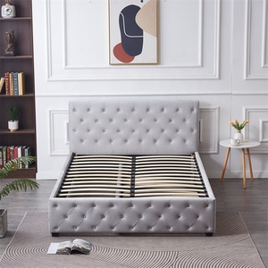 <span class=keywords><strong>Letto</strong></span> Moderno Contemporaneo Queen/King Size, Stile Marocchino, Imbottito in Velluto o Lino, Salvaspazio con Caratteristiche Comfort, <span class=keywords><strong>Letto</strong></span> a Piattaforma - Product Image 3