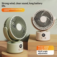 Ventilateur de circulation d'air 3D multifonctionnel en gros, ventilateur portable sur trépied rechargeable à 3 vitesses pour la maison, le bureau et l'extérieur