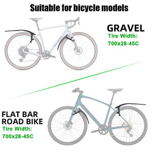 RBRL軽量ロードバイクフェンダーセットクイックリリース砂利バイクマッドガード翼700cバイク用 - Product Image 4