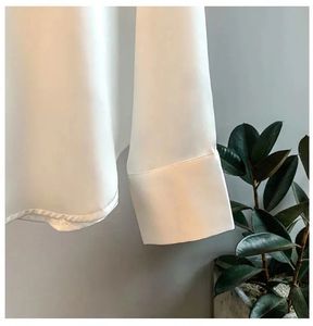 Blouse décontractée respirante en fibre de bambou pour femme, design rétro, couleur unie, manches longues, coton court, collection automne-printemps-été, vente en gros - Product Image 3