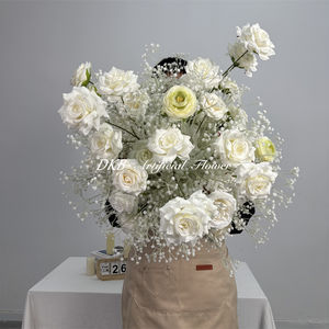 Bolas de Flores Artificiales Blancas Reales para Boda, Decoración de Mesa de Seda de Alta Calidad, Centro de Mesa - Product Image 6