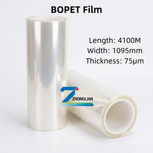 Film de protection BOPET 75 microns - Haute transparence et résistant à la chaleur pour étiquettes, rubans, découpe et utilisation comme film protecteur - Product Image 1