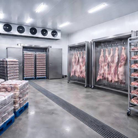 -20 hingga -15 ° Lemari Pendingin Industri Walk-In 120mm dengan Pintu Anti Beku dan Panel Sandwich PU untuk Gudang Makanan
