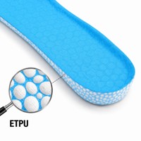 Semelles intérieures de sport AureRight blanches en ETPU et PU Popcorn, absorbant les chocs, résistantes à l'usure, écologiques, anti-odeurs, pour le basketball