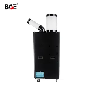 BGE 22000BTU Aire acondicionado industrial recargable Conducto circular Unidad 2 en 1 Enfriador de punto Enfriamiento rápido con calentador