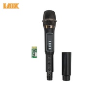 Système de microphone portable sans fil 2.4G à 2 avec carte 1-récepteur pour usage domestique et enseignement Emballage de boîte d'affichage à LED avec logo personnalisé