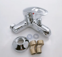 Robinet de Douche Moderne de Haute Qualité en Zinc Chromé, Mitigeur Mural Chaud/Froid pour Baignoire, Installation Murale