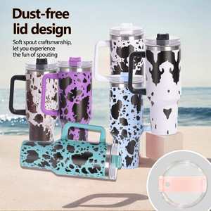 Stainless Steel Tumbler 40oz <b>Insulated</b> Travel <b>Mug</b> With Handle Dust Free Lid Design - Product Image 1