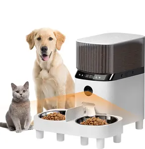 Multi-Feeding 5L Pet Bowls Touch Screen Operation 1080P Full HD Video Cat Dog Feeder With Risers
