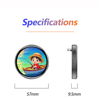 1,85 inch HD touchscreen slimme elektronische badge Bluetooth 6.0 APP aangepaste afbeelding video weergave voor anime cosplay fan cadeau