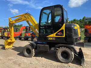 6Ton Korean Made Hyundai 60W-7 a la venta Mini excavadora de ruedas Hyundai Usado Original Hyundai Excavadora de ruedas - Product Image 2