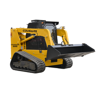 Mini-chargeuse sur chenilles Cougars Cg102 avec moteur Yanmar, système entièrement hydraulique pour la construction et l'agriculture